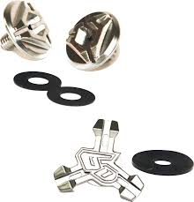 6D screw set for helmet peak  ATR/ATB chrome