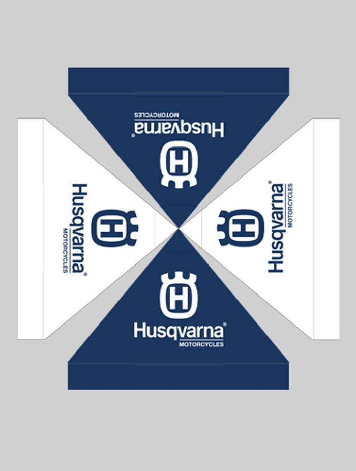HUSQVARNA tältduk HUS 3x3 blå/vit