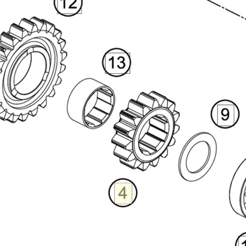 HUSQVARNA växellåda 5-växlad huvudaxel T19 TC 125 '19-'24