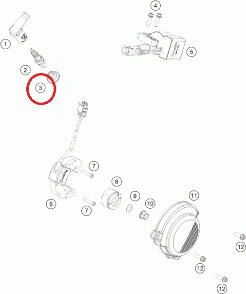 HUSQVARNA Packning för tändstiftsrör TC 50/65 '24-'25