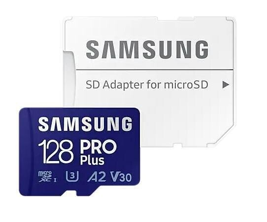 SAMSUNG PRO+ memory card with adapter 128GB