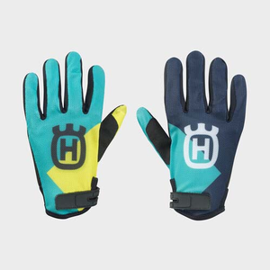 HUSQVARNA gloves Kids Railed blue/black/yellow
