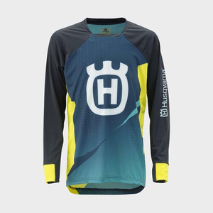 HUSQVARNA skjorta Kids Railed svart/blå/gul
