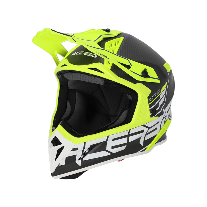 ACERBIS hjälm Steel Carbon 2206 svart/fluorgul