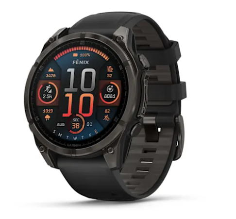 GARMIN-klocka Fenix 8 47mm Amoled Safir svart