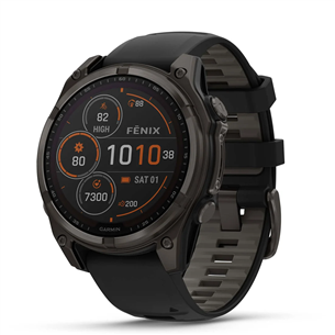 GARMIN klocka Fenix ​​8 47mm Sapphire Solar mörkgrå/svart