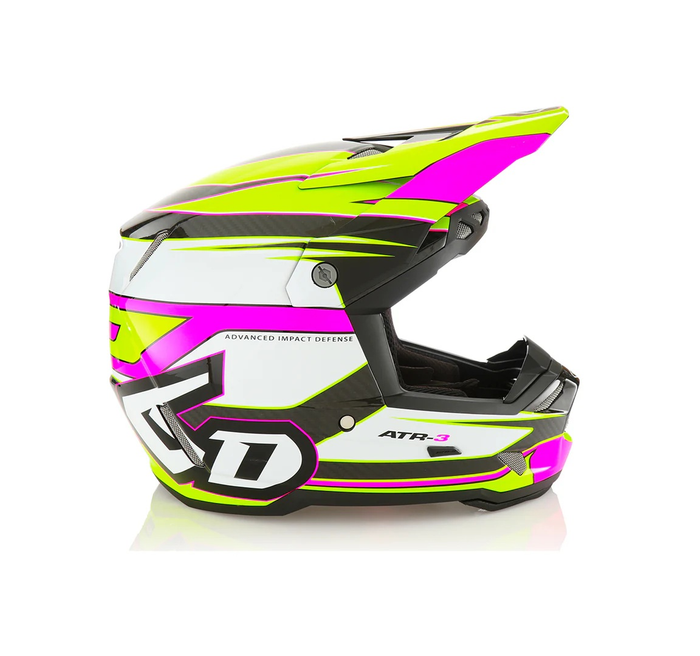 6D hjälm ATR-3 Hyper neonrosa/gul