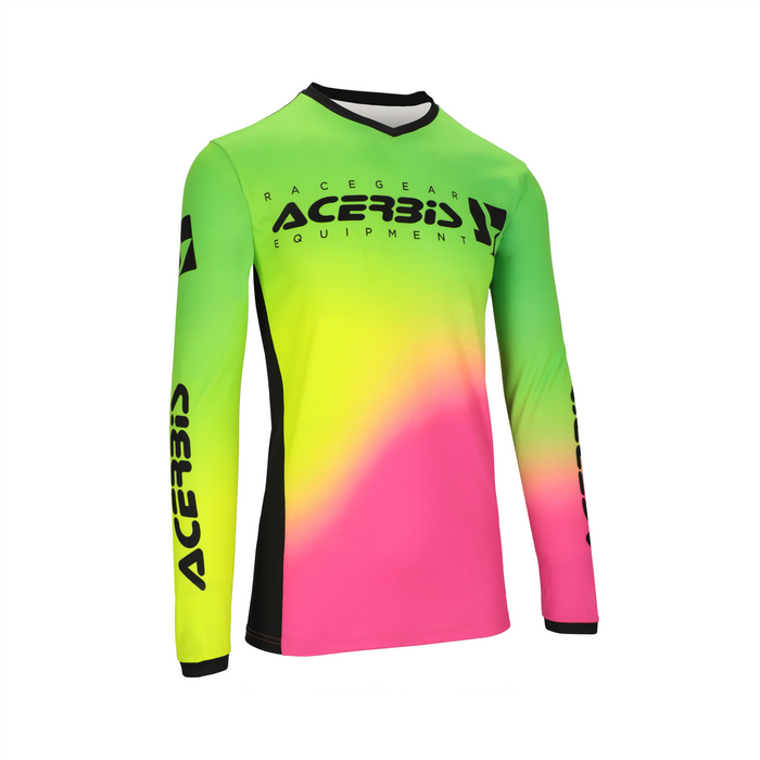 ACERBIS MX J Track Stabi-tröja svart/grön/gul/rosa