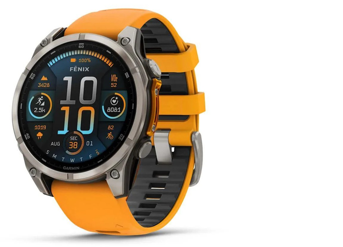 GARMIN Fenix 8 47mm Amoled Sapphire titan bare/spark orange