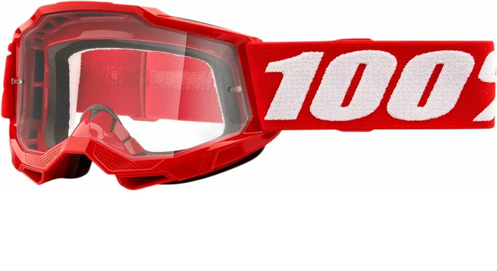 100% glasögon Accuri 2 JR neonröd med klar glasögon