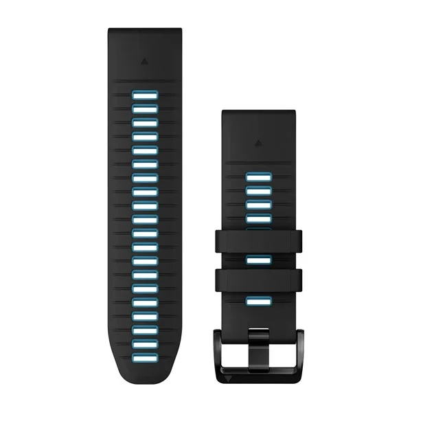 GARMIN klockarmband Quickfit 26mm silikon svart/cirrusblå