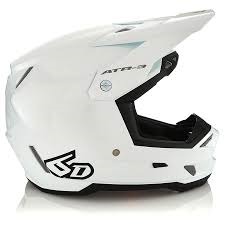 6D hjälm ATR-3Y Solid Gloss vit