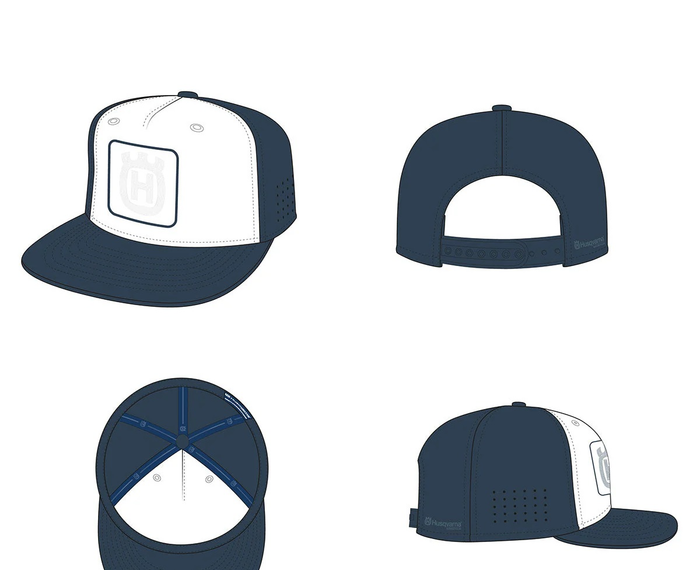 HUSQVARNA hatt Authentic keps blå/vit