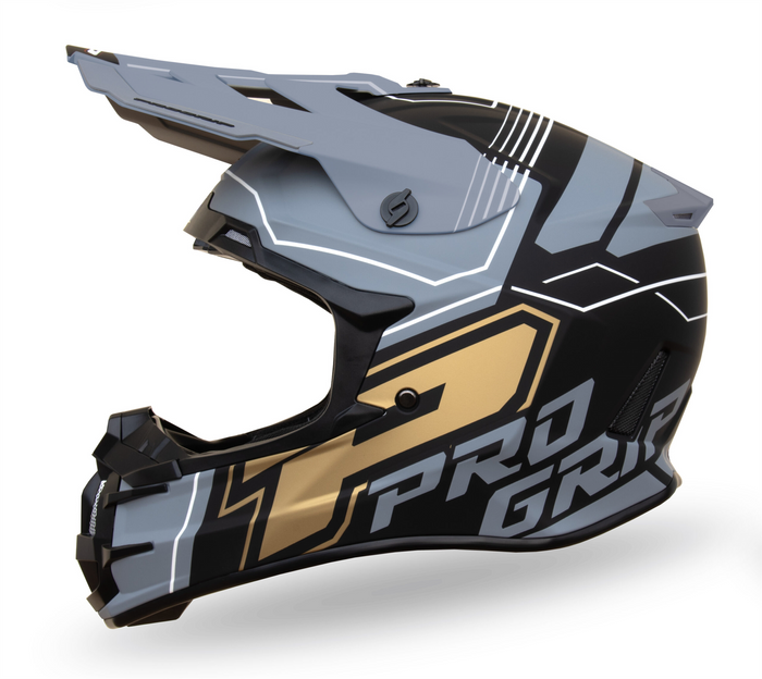 PROGRIP hjälm 3080 svart/grå/guld