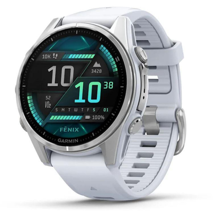 GARMIN Fenix 8 43mm Sapphire Amoled silver/whitestone