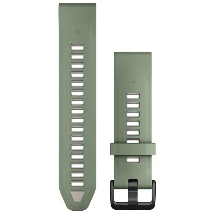 GARMIN klockarmband Quickfit 20mm silikon ljusgrön/grå