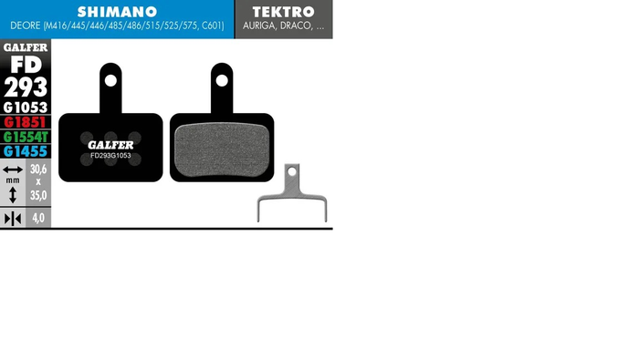 GALFER bromsbelägg fram/bak Shimano/Tektro