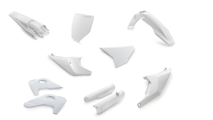 HUSQVARNA plastset 125-450 '25-'26 vit
