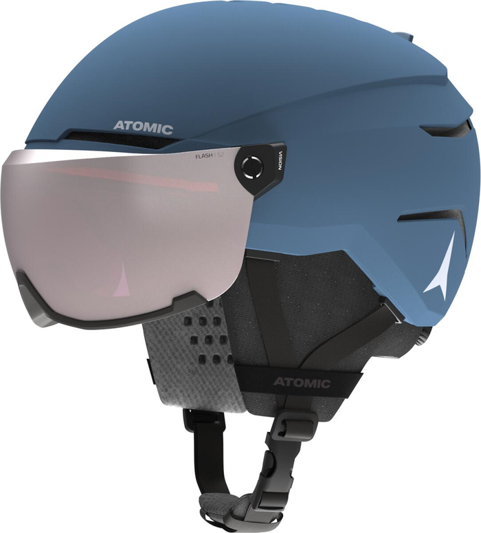 ATOMIC hjälm Savor Visor JR blå med silverflash C2