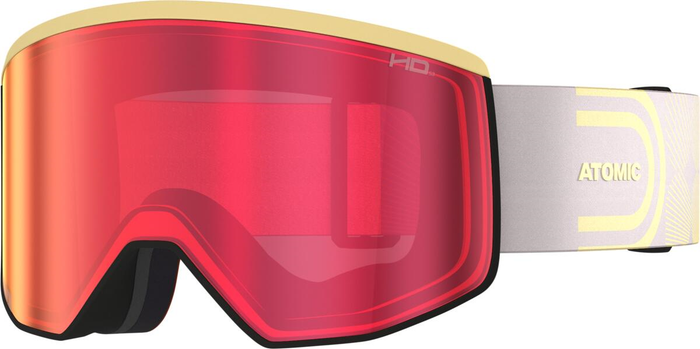 ATOMIC Four Pro L HD concrete/butter med röda HD C2-3 goggles
