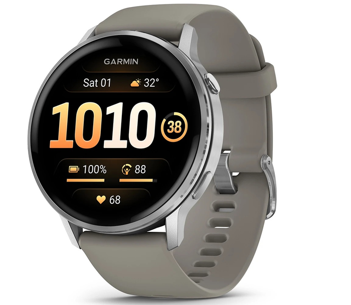 GARMIN Venu 4 GPS WiFi 45mm svart/silver
