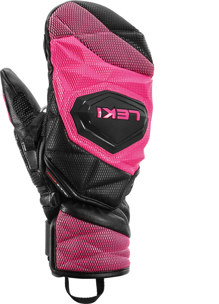 LEKI WCR Venom 3D JR Mitt black/pink glove