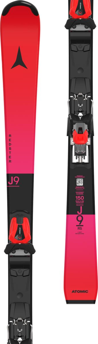 ATOMIC NYI Redster J9 RS J-RP med Icon 10 röd/spänning skidset