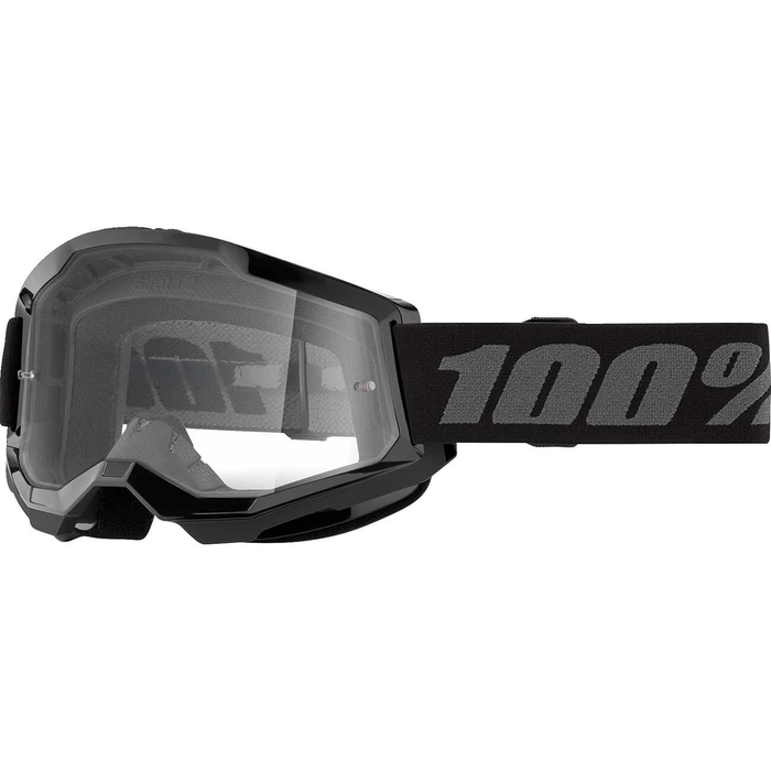 100% JR Strata 2 black w/clear goggles