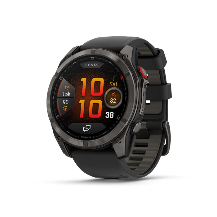 GARMIN Fenix 8 Pro LTE 47mm Safir kolfibergrå/svart