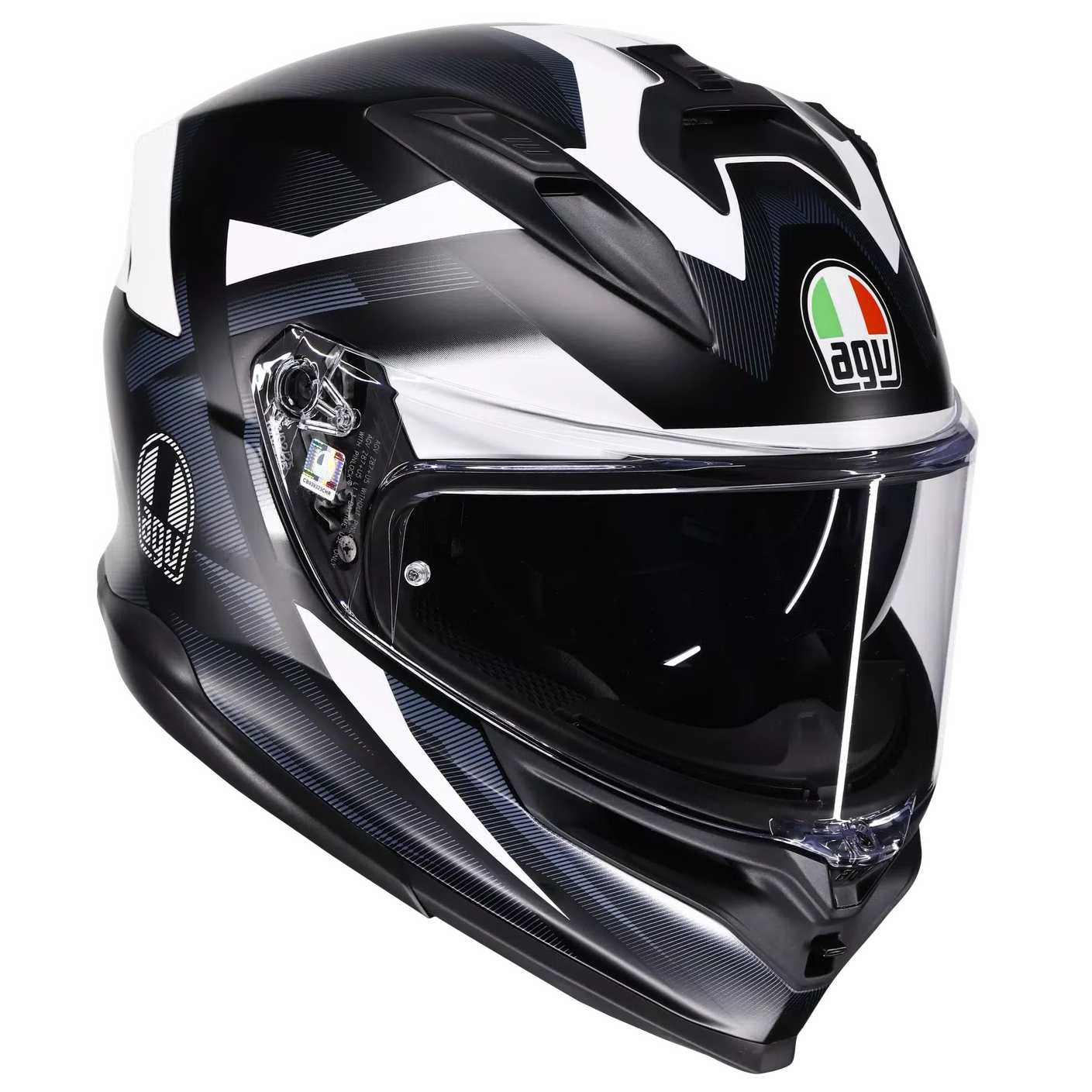 agv-k7-glimpse-matt-black-white-kivere