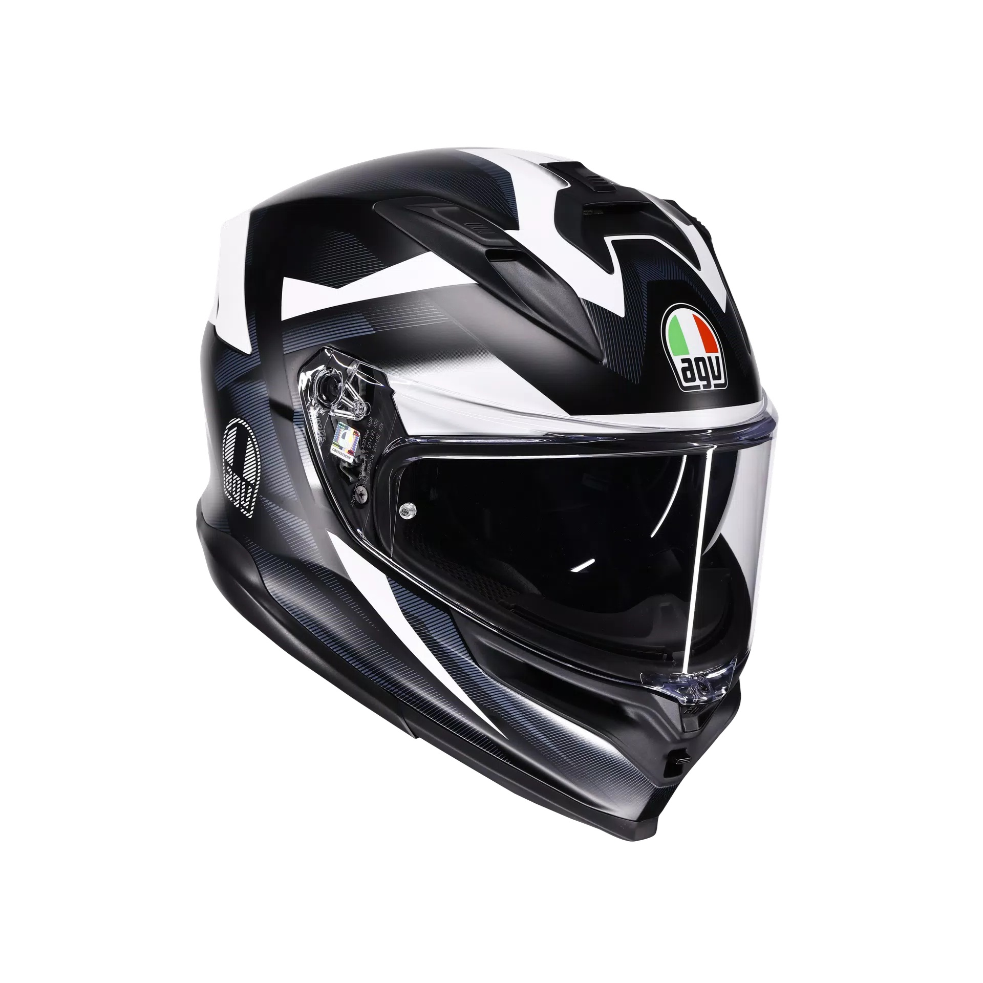 agv-k7-glimpse-matt-black-white-kivere
