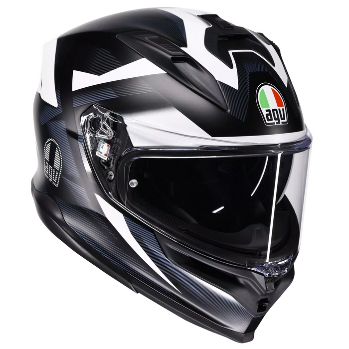 AGV K7 Glimpse matt svart/vit hjälm