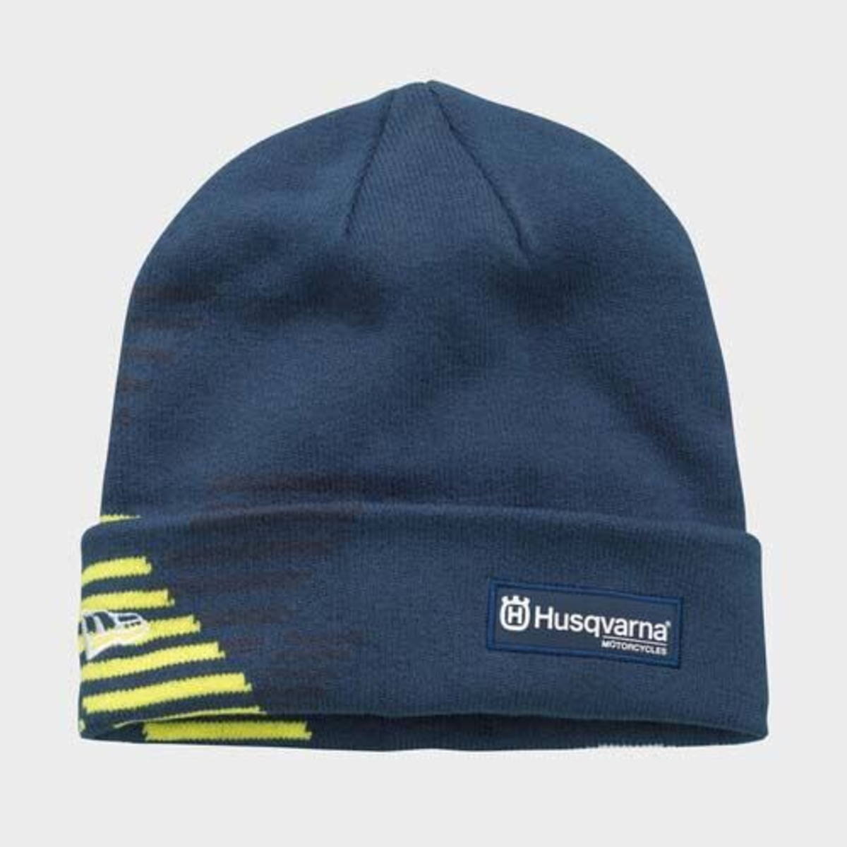 husqvarna-cepure-ziemas-team-beanie-blue-yellow