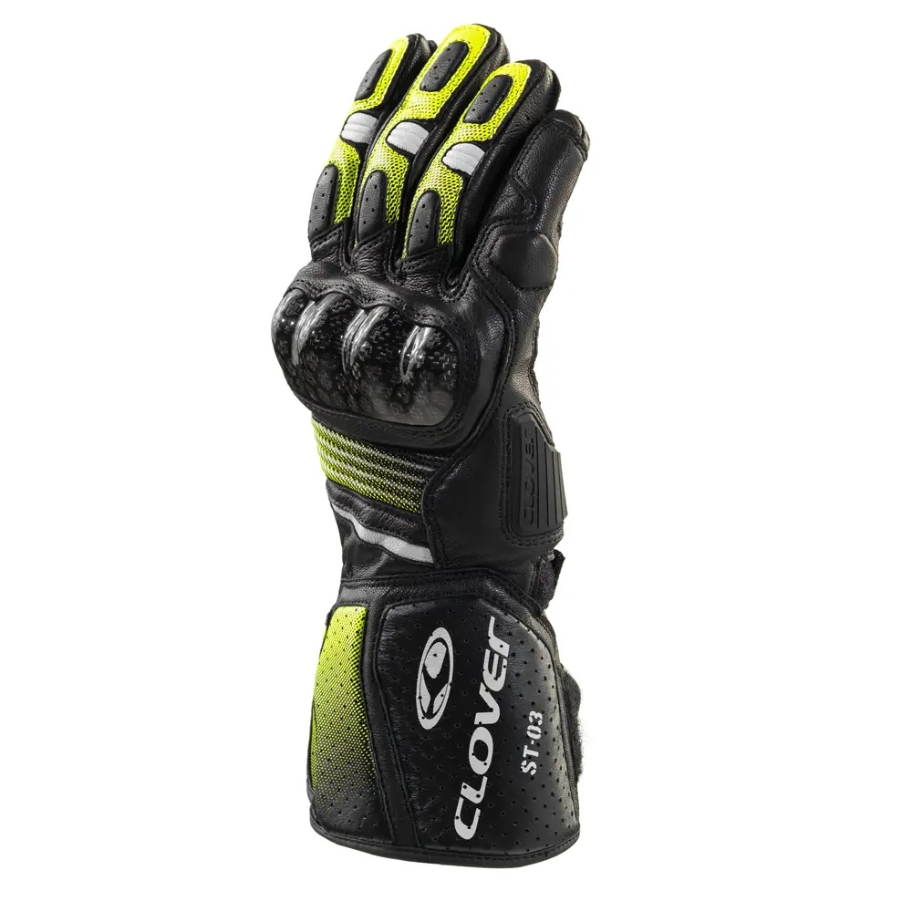 clover-cimdi-st-03-leather-sport-black-yellow