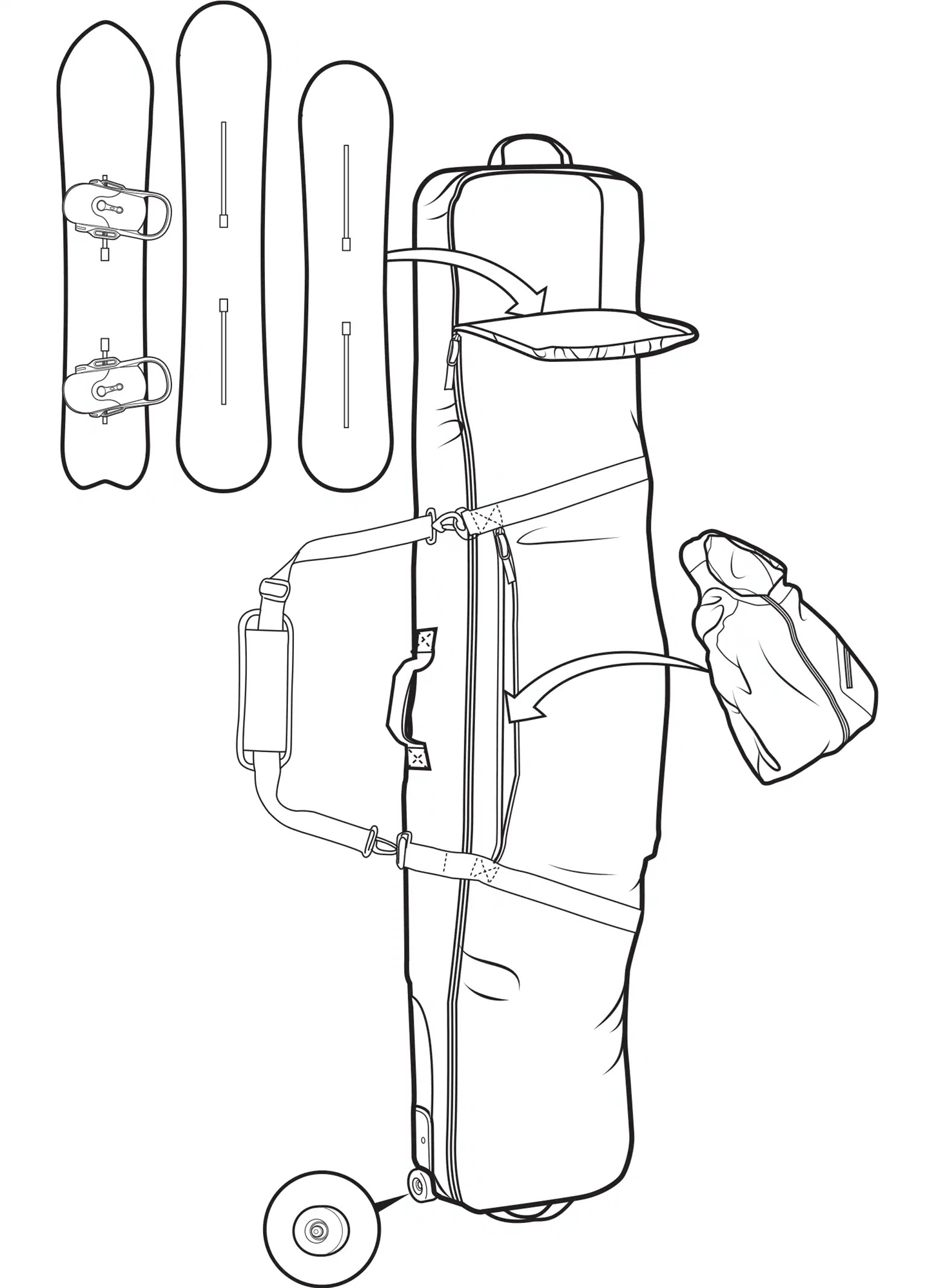 burton-soma-dela-gig-bag-wheelie-sunrise-pink-black