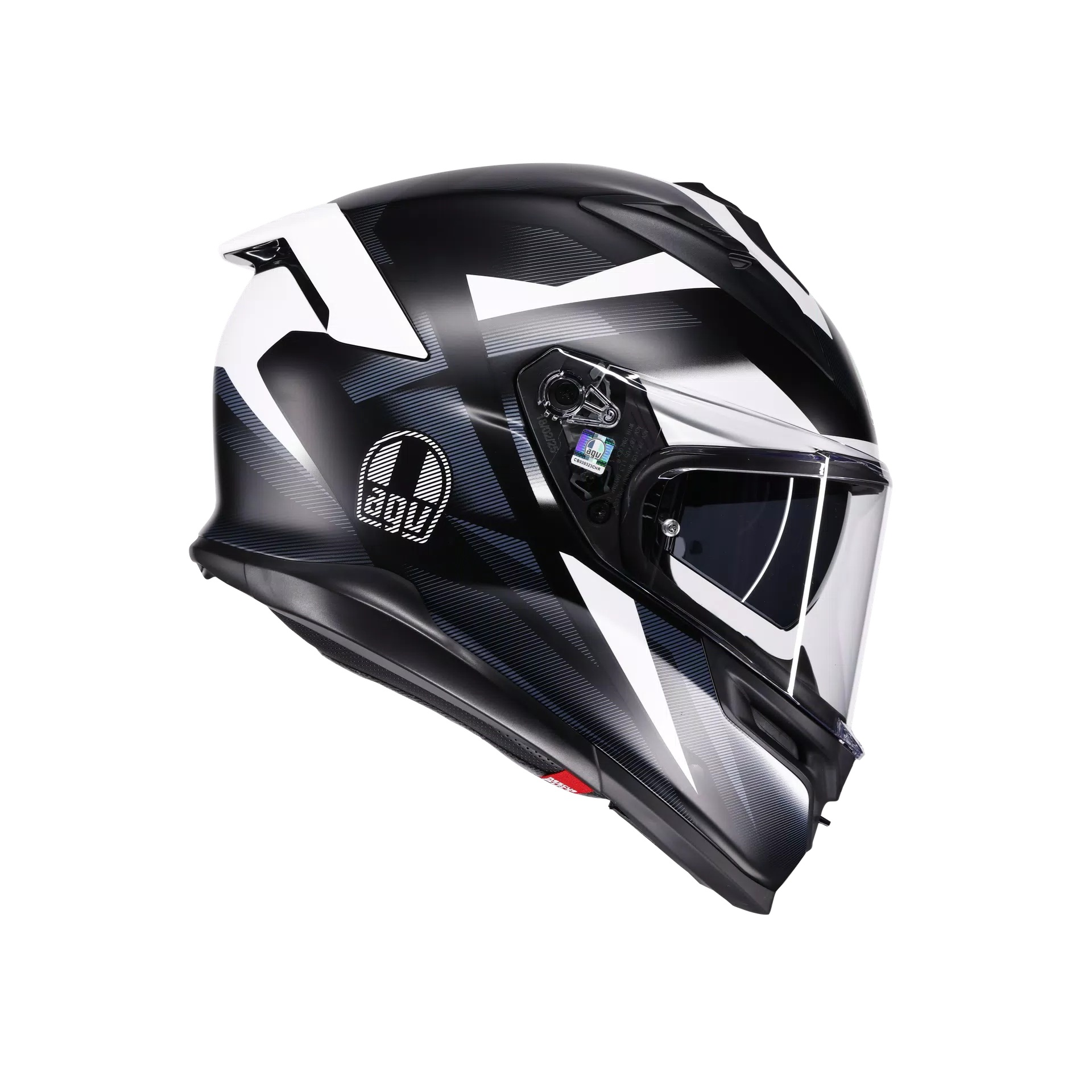 agv-k7-glimpse-matt-black-white-kivere