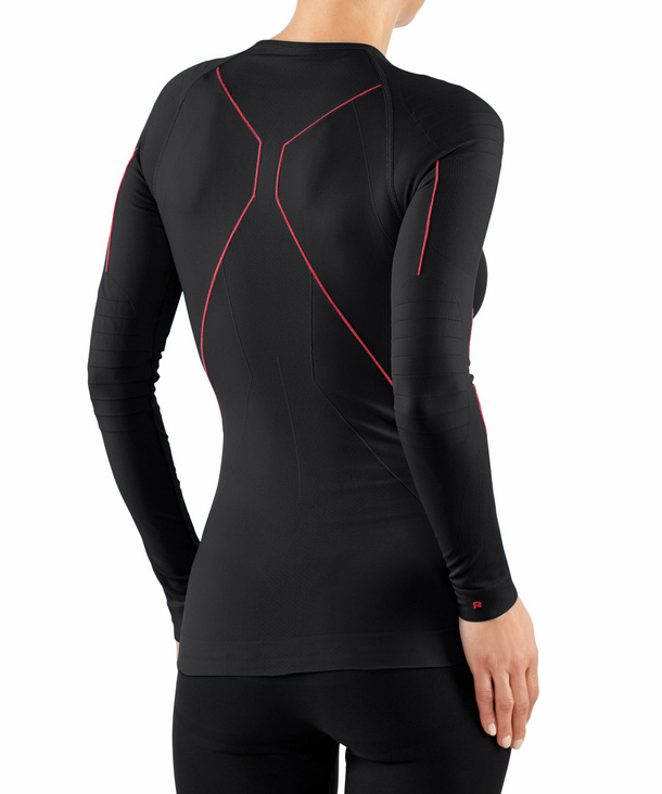 falke-termokrekls-ls-women-warm-black-red