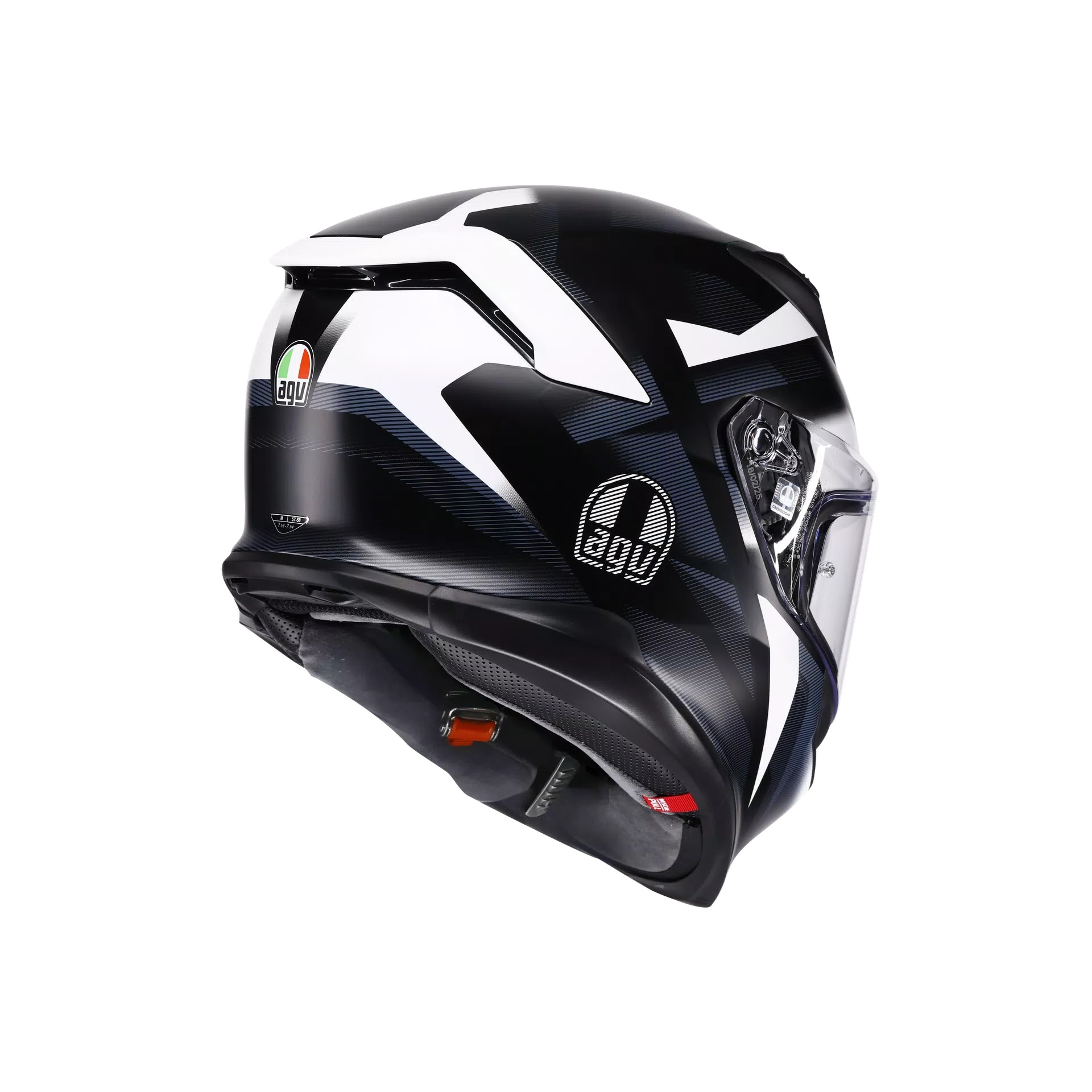 agv-k7-glimpse-matt-black-white-kivere