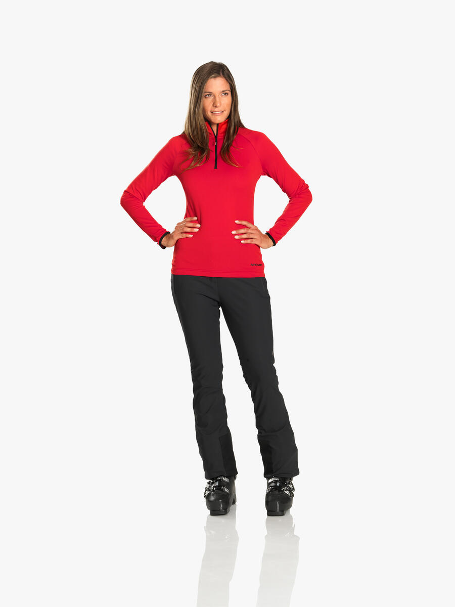 atomic-jaka-w-snowcloud-fleece-zip-neck-red