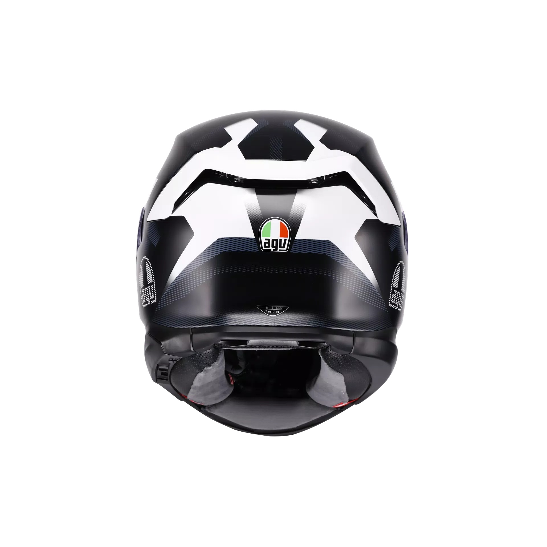 agv-k7-glimpse-matt-black-white-kivere