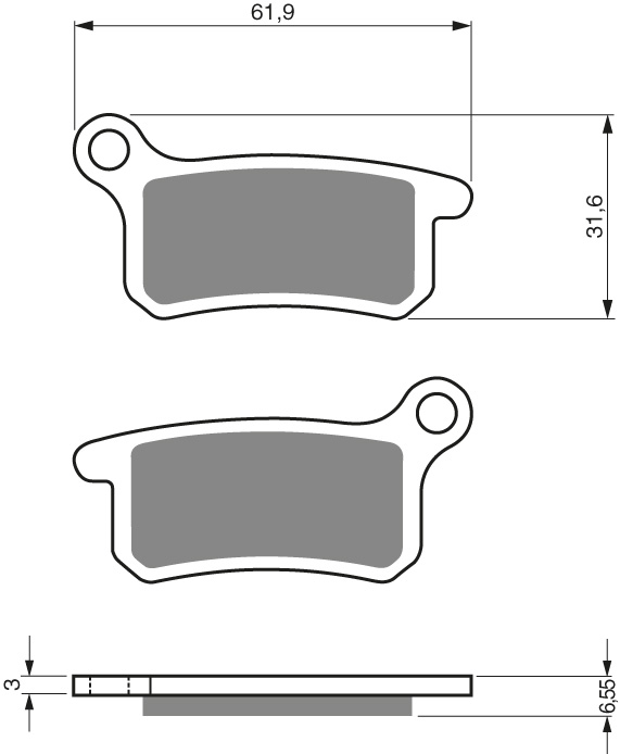 GOLDFREN brake pads fr/r HUSQVARNA 65/85cc