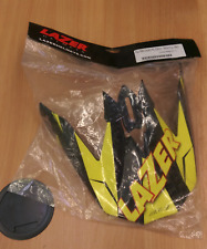LAZER hjälmvisir MX8 Geotech PC kolfiber/gul fluo/röd