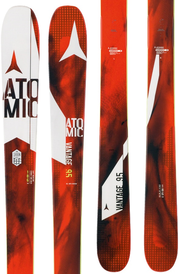 ATOMIC alpinskidor med bindningar Vantage 95 C 170 med FFG 12 röd/vit '16