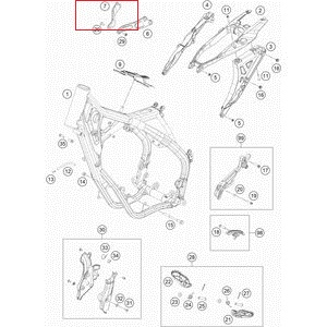 HUSQVARNA motorfäste övre höger TC 125 '16-'18