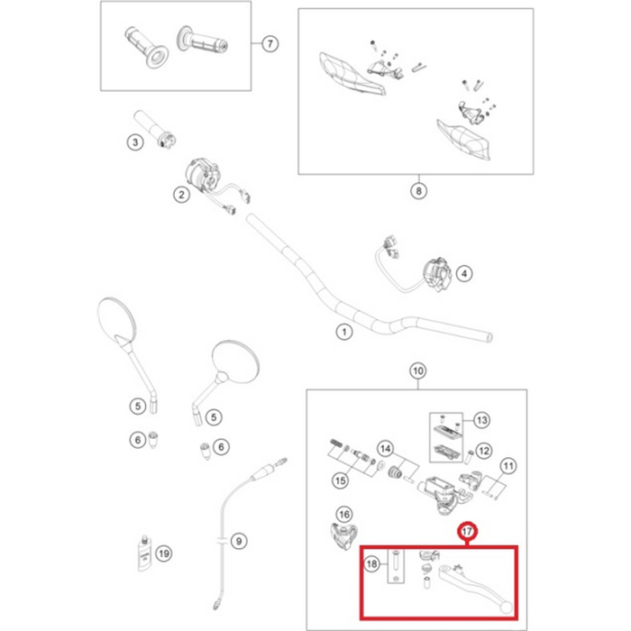 HUSQVARNA clutch lever E/SM 701 '16-'18