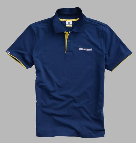 HUSQVARNA shirt polo Classic Polo blue/yellow