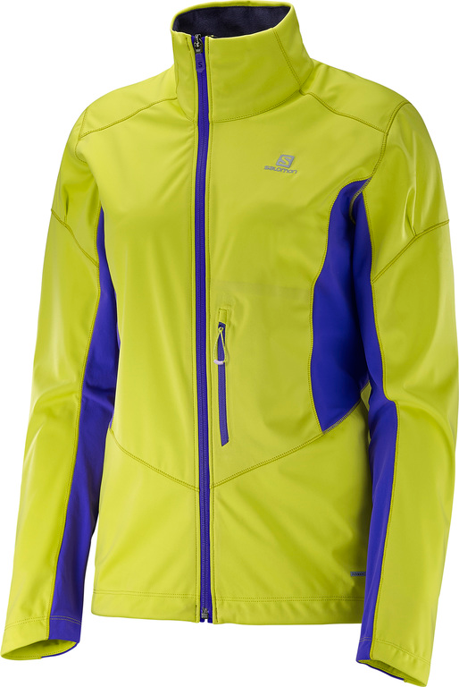 SALOMON cross-country skiing jacket W Lightning Softshell yellow/violet