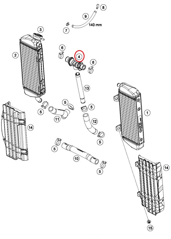 HUSQVARNA water pipe connection Y Type
