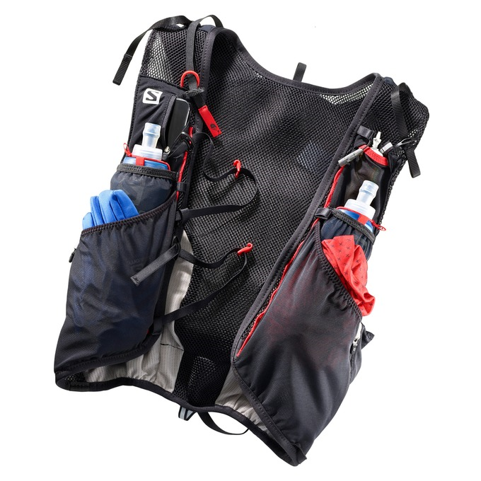 SALOMON Adv Skin 12 Set black väst med brandposter