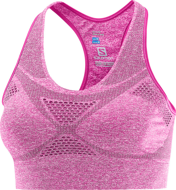 SALOMON sports bra Medium Impact Bra W pink
